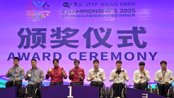 장수군 장애인탁구선수단, 국제·전국대회서 잇단 쾌거...백성복. 김준오