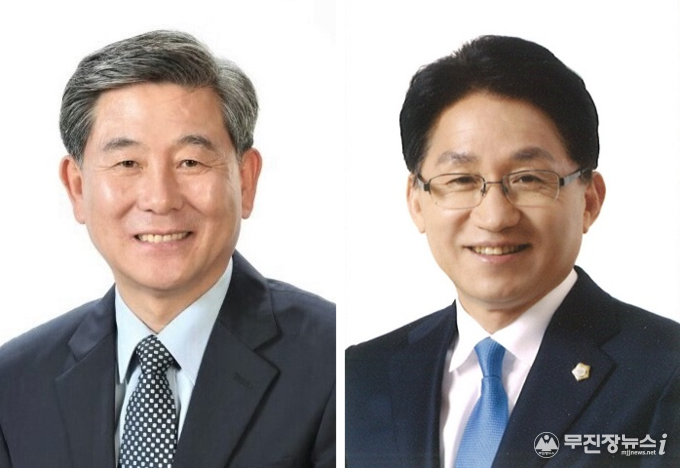 무주군의회 박찬주 의장(좌), 청주시의회 최충진 의장(우)