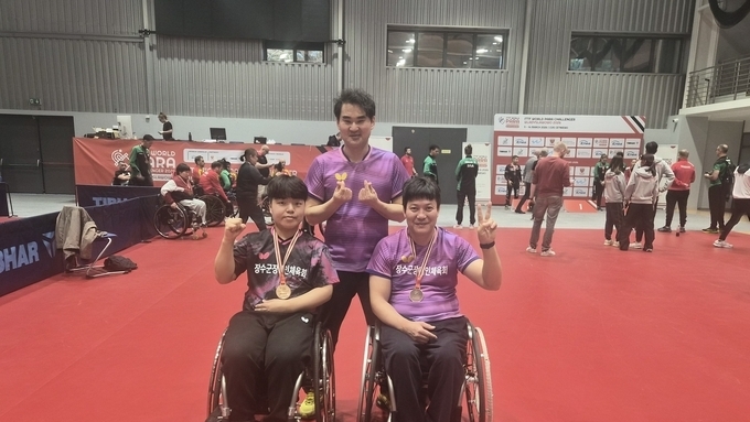 장수군장애인체육회 탁구선수단, 국제대회서 금 · 은 메달 획득 쾌거